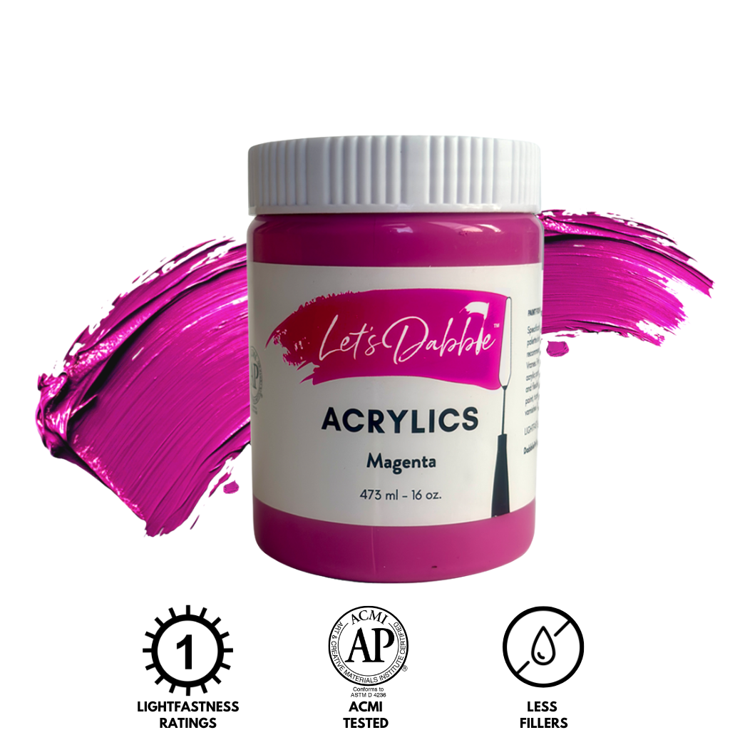 Magenta 16 oz | Thick & Creamy Acrylic Paints for Artists | DabblePaints™️