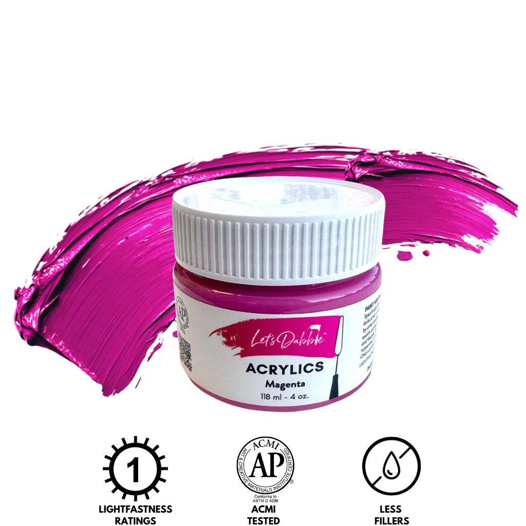 Magenta 4 oz | Thick & Creamy Acrylic Paints for Artists | DabblePaints™️