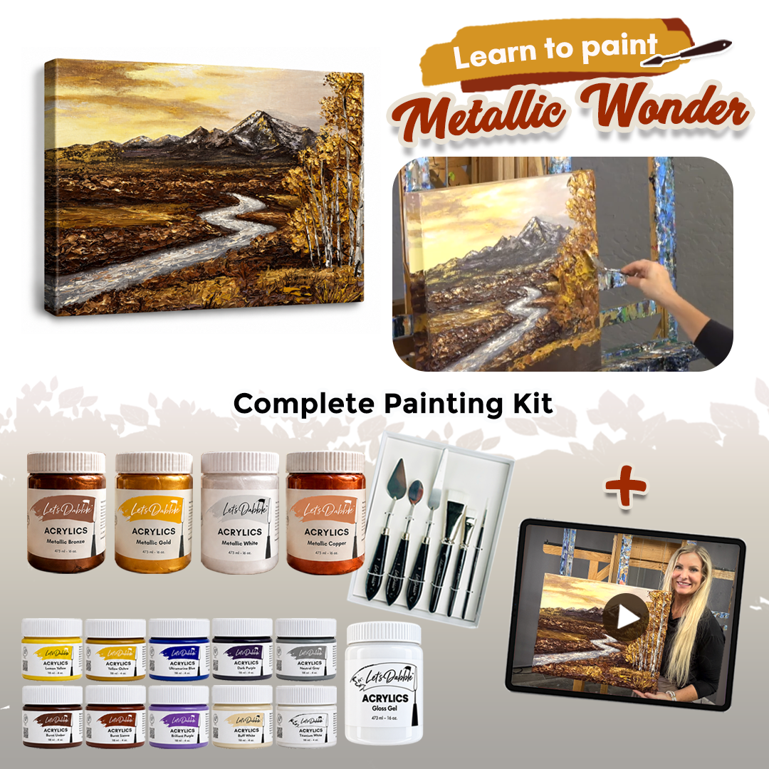 DabblePaints™ Metallic Collection — Complete Painting Kit + Exclusive Painting Tutorial
