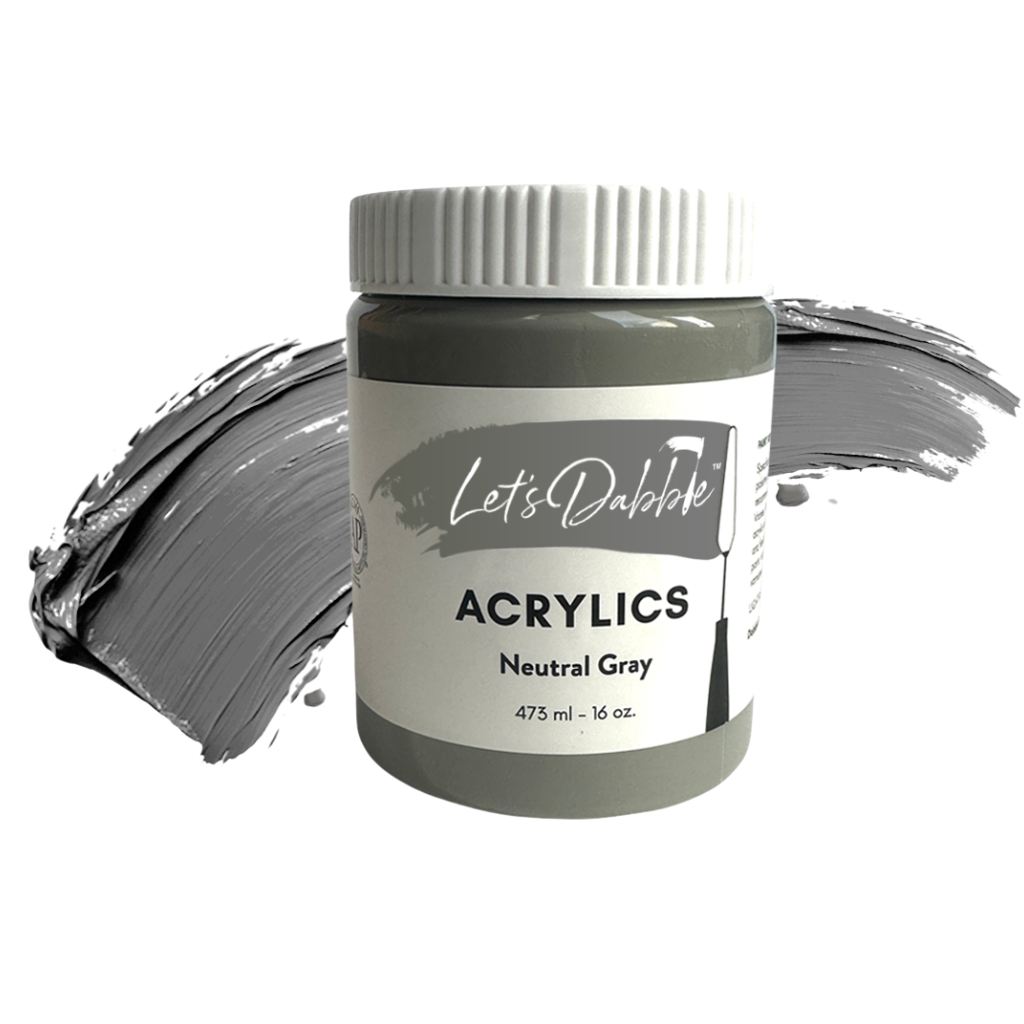 Neutral Gray 16 oz | Thick & Creamy Acrylic Paints for Artists | DabblePaints™️