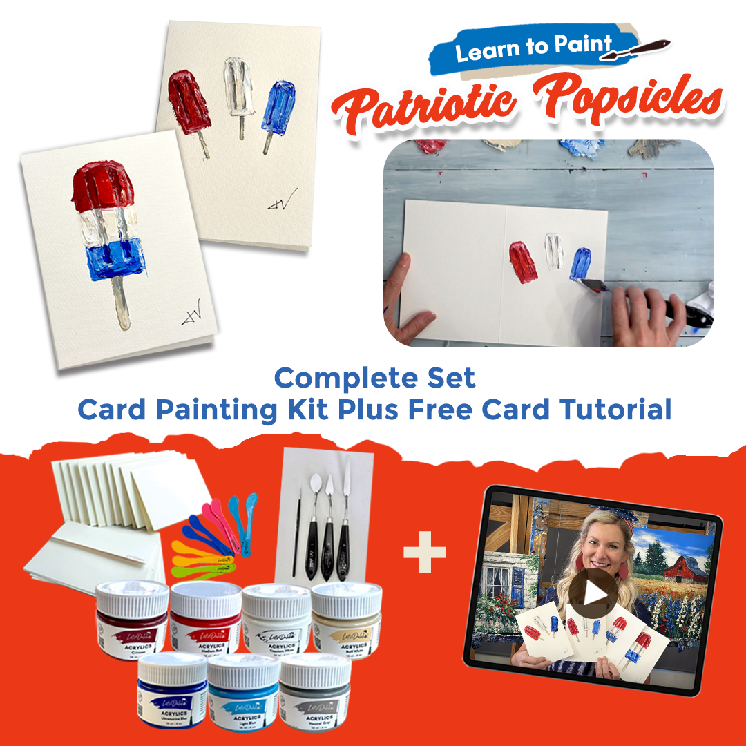Patriotic Popsicles - Card Painting Kit