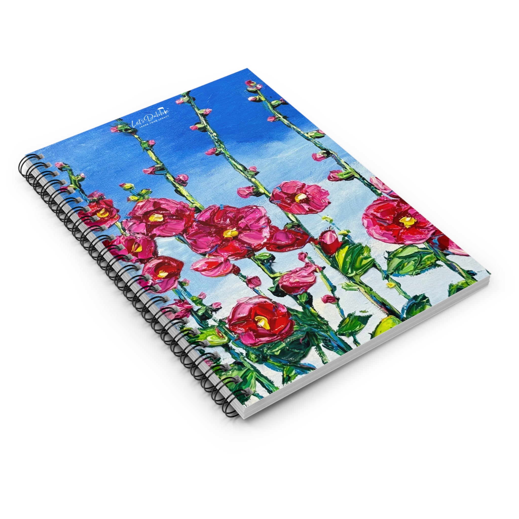 Pink Hollyhocks Notebook
