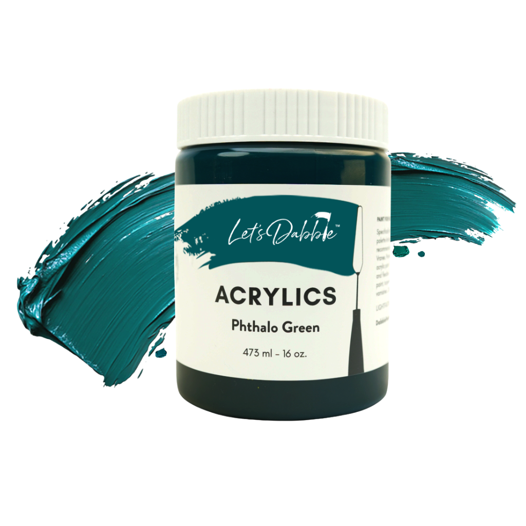 Phthalo Green 16 oz | Thick & Creamy Acrylic Paints for Artists | DabblePaints™