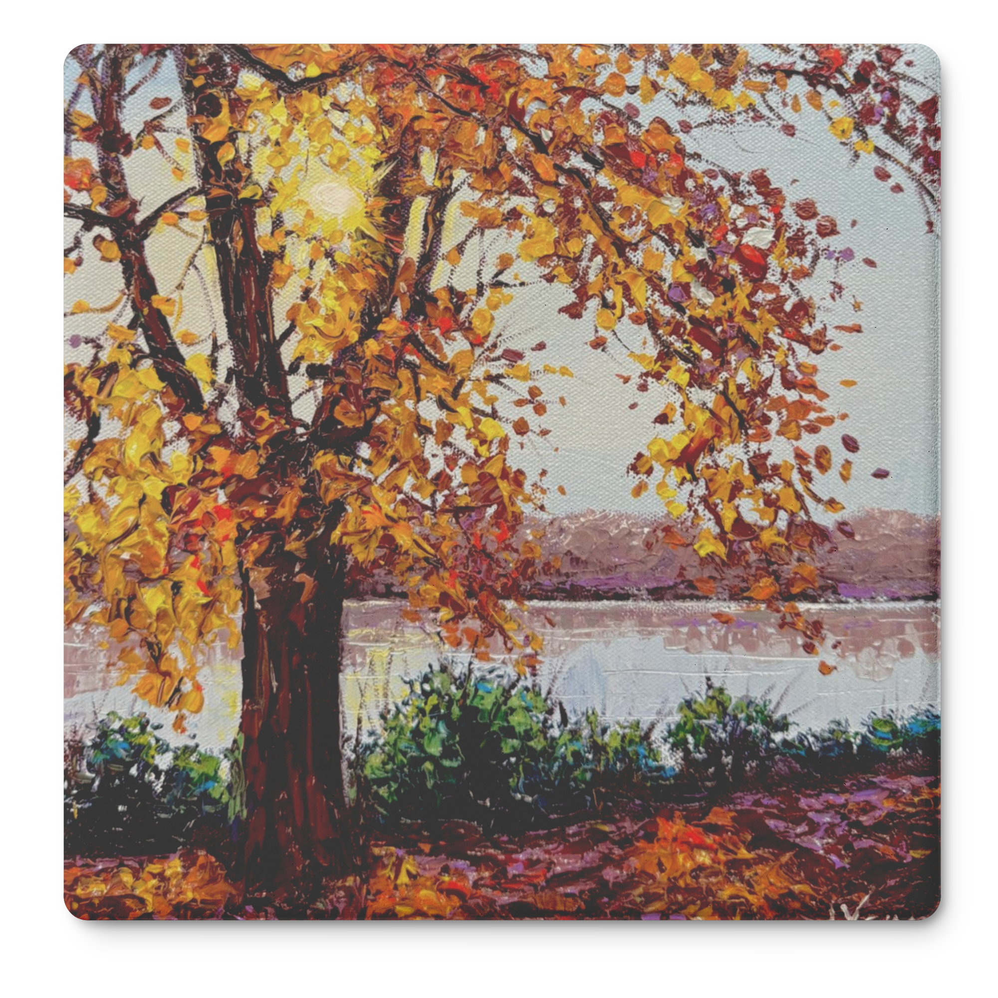 Sunlit_Fall_Square_Stone_Coaster_SquareStoneCoaster_Flat_Mockup.png