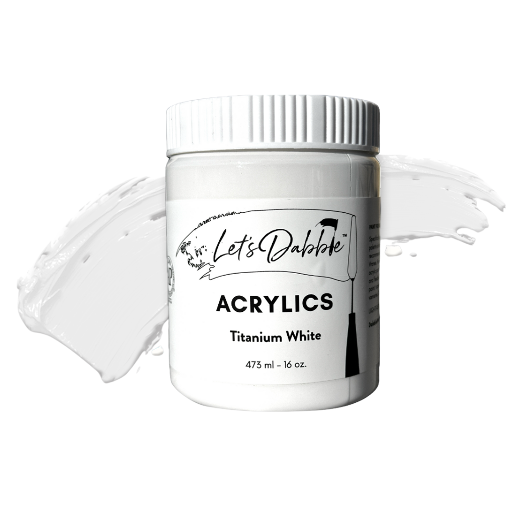 Titanium White 16 oz | Thick & Creamy Acrylic Paints for Artists | DabblePaints™️