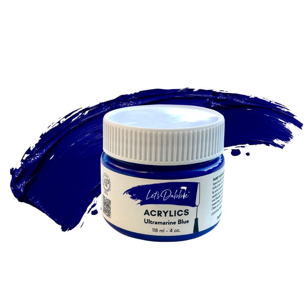 Ultramarine Blue 4 oz | Thick & Creamy Acrylic Paints for Artists | DabblePaints™️
