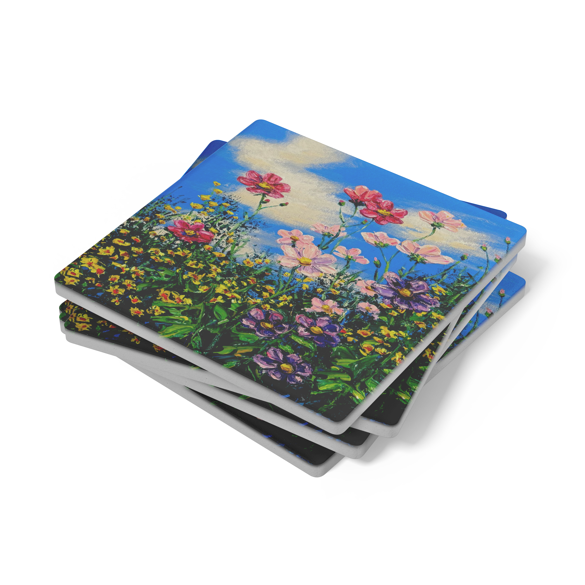 Wildflower_Summer_Square_Stone_Coaster_SquareStoneCoaster_Stack_Mockup.png