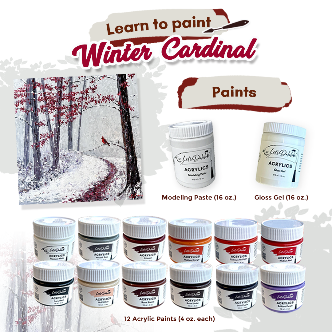 Winter Cardinal Paint Bundle