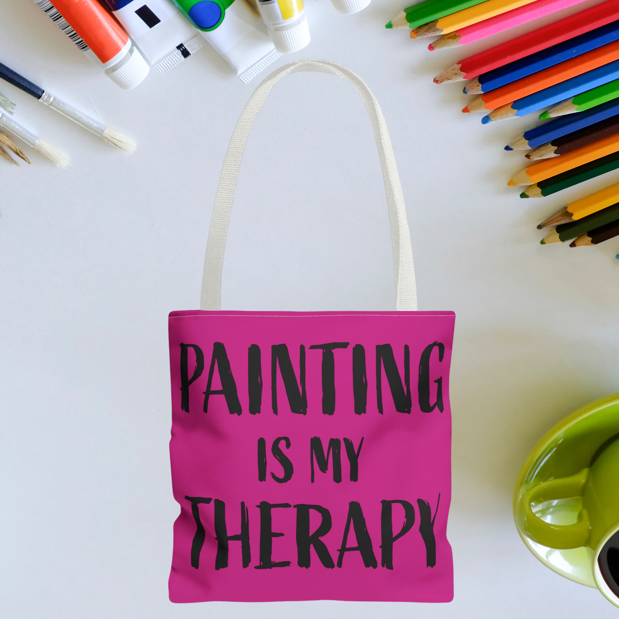 Pink Painting is my Therapy Tote Bag