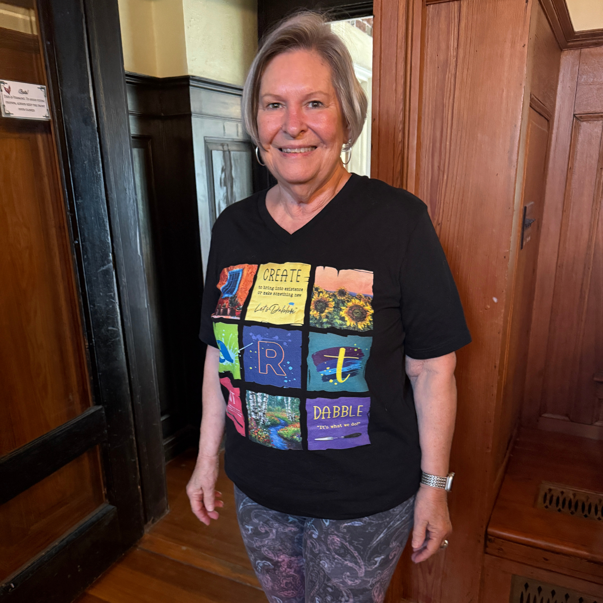 Create Paint Dabble V-Neck Shirt