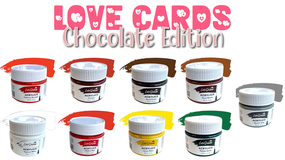 Love Cards Chocolate Edition - 9 colors of 4 ounces Paint Bundle