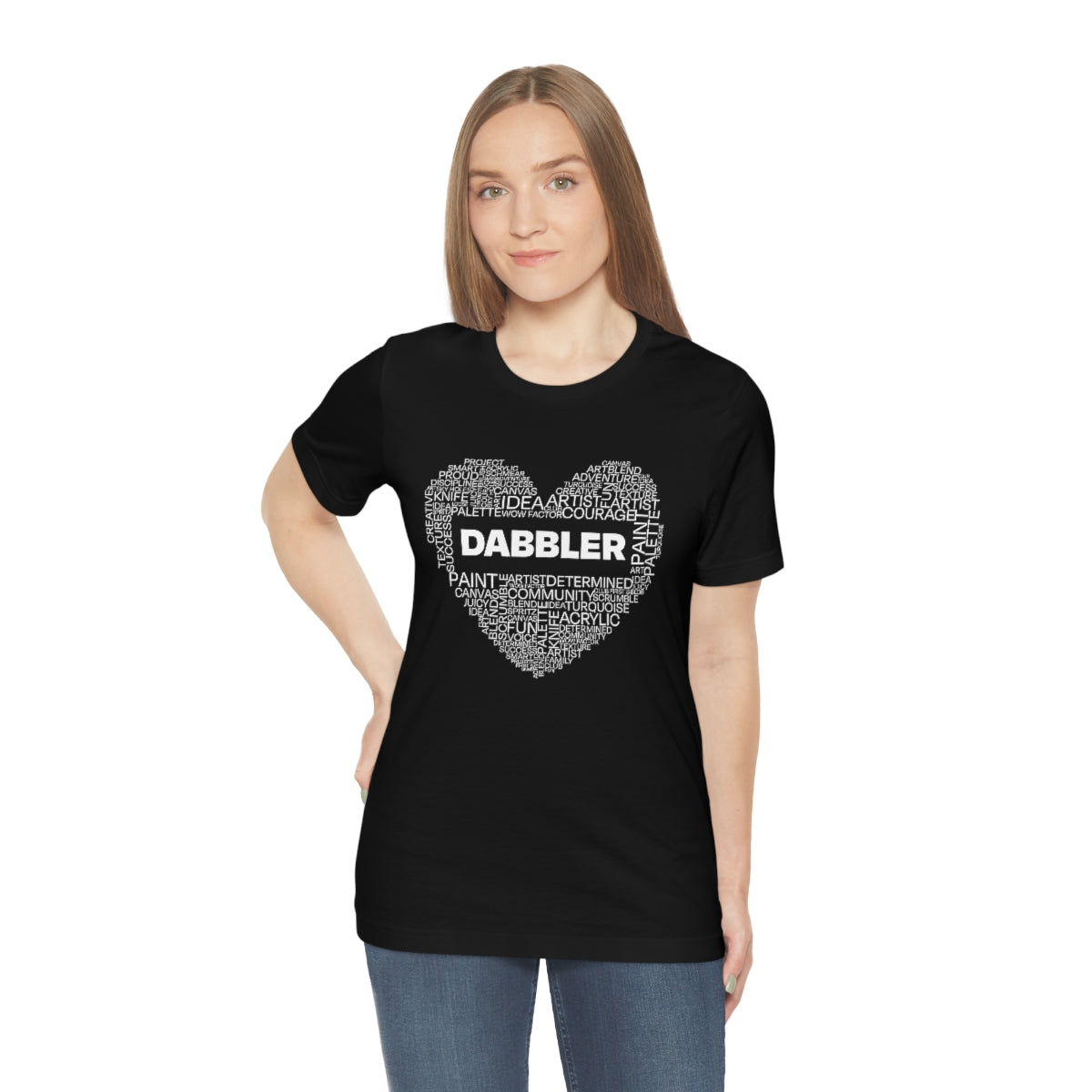 Dabbler Heart Word Art Short Sleeve Tee