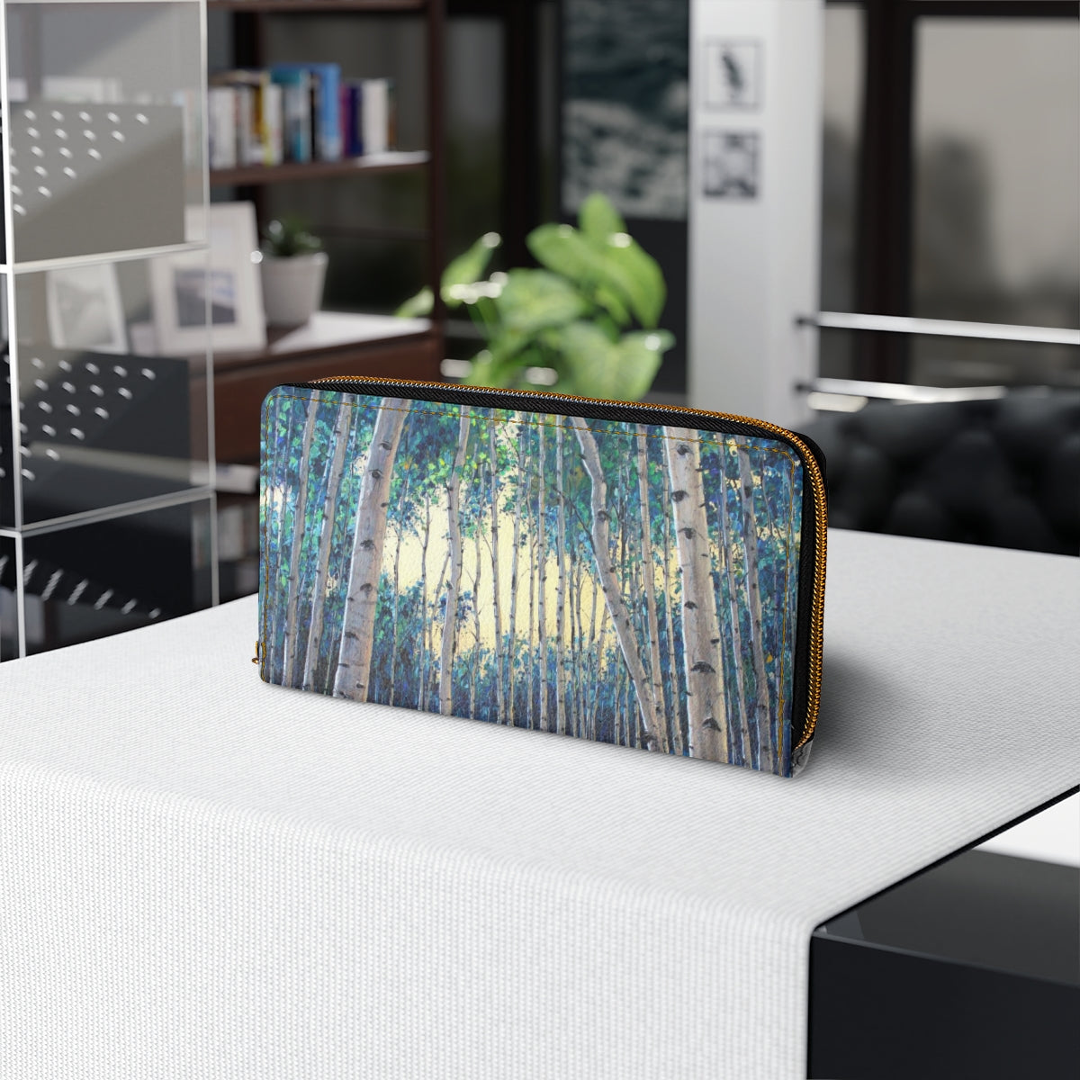 Spring Aspens Zipper Wallet