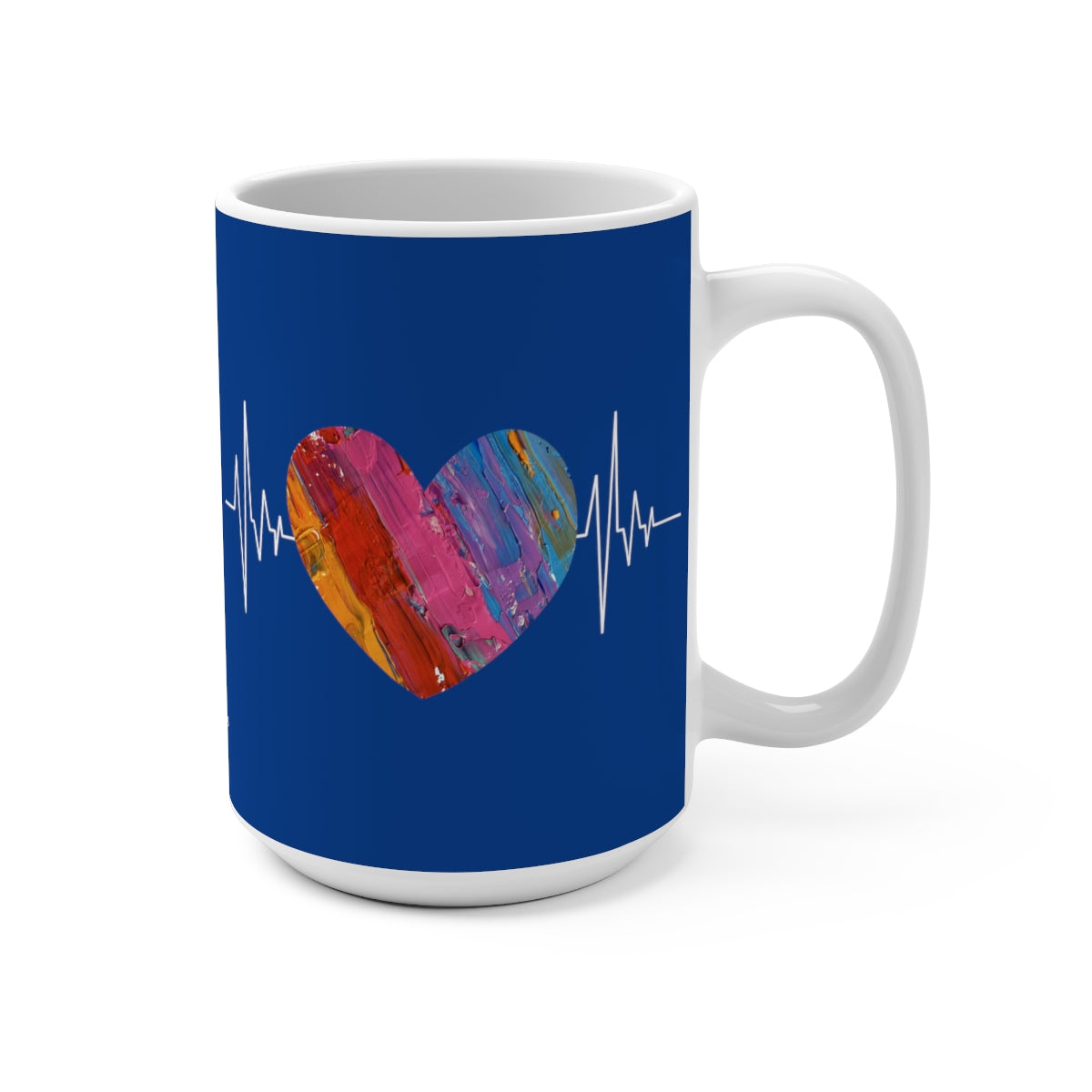 Navy Heart Mug