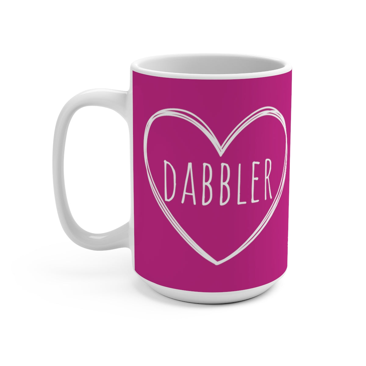 Pink Dabbler Heart Mug