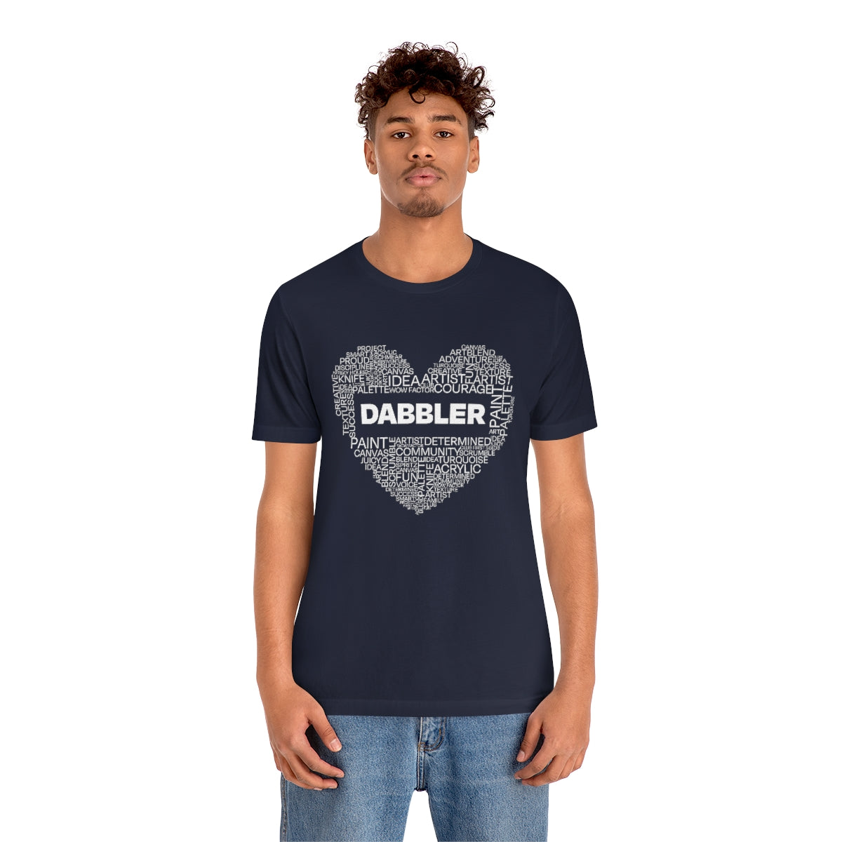 Dabbler Heart Word Art Short Sleeve Tee