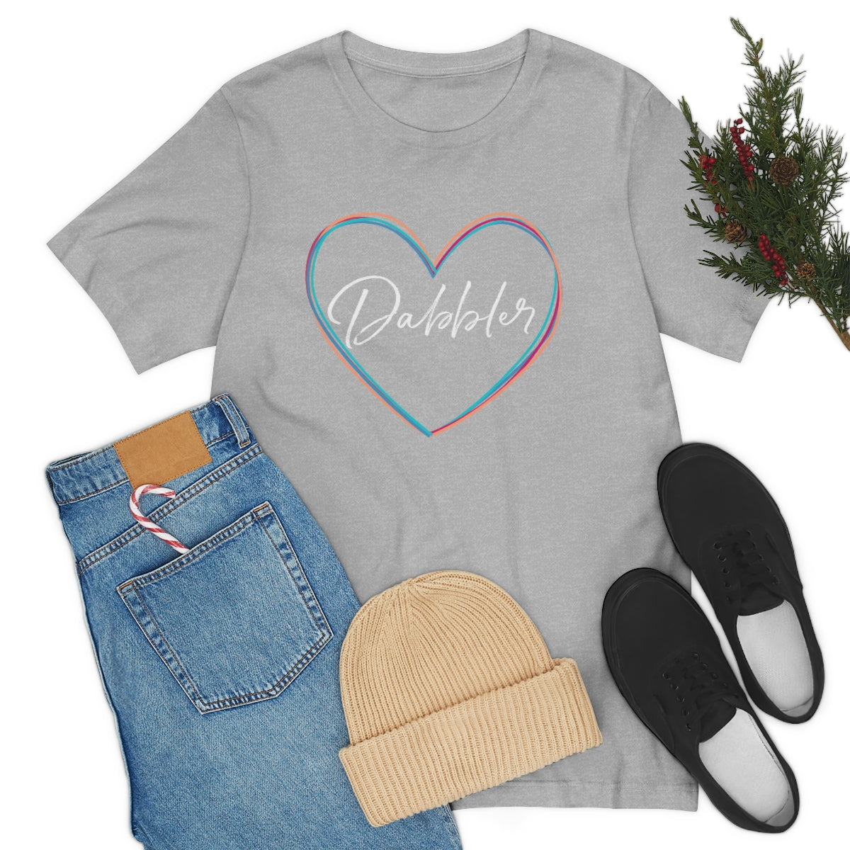 Colorful Dabbler Heart Short Sleeve Tee