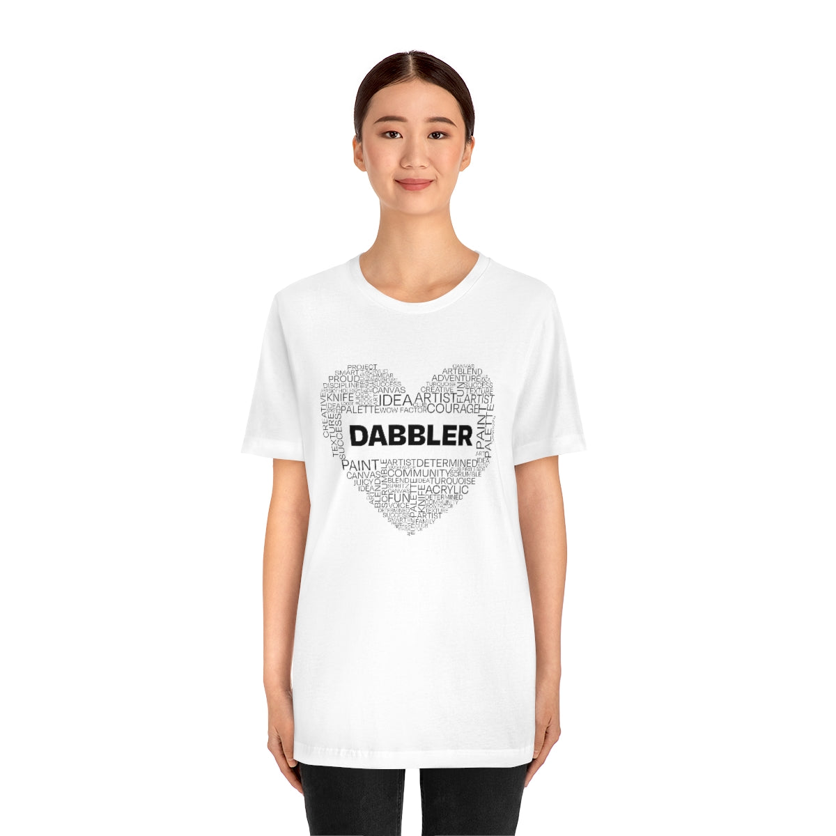 Dabbler Heart Word Art Short Sleeve Tee