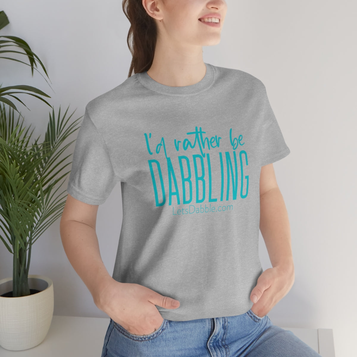 Teal I'd Rather Be Dabbling Short Sleeve Tee