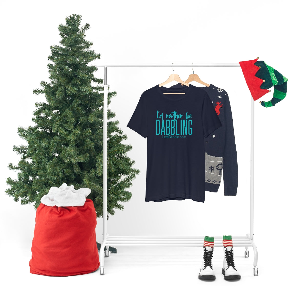 Teal I'd Rather Be Dabbling Short Sleeve Tee