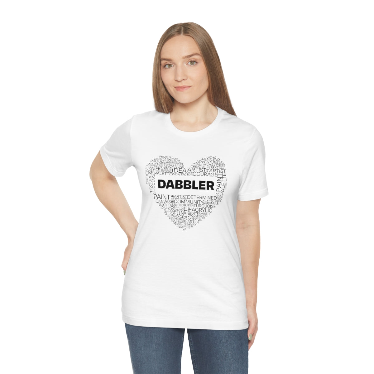 Dabbler Heart Word Art Short Sleeve Tee