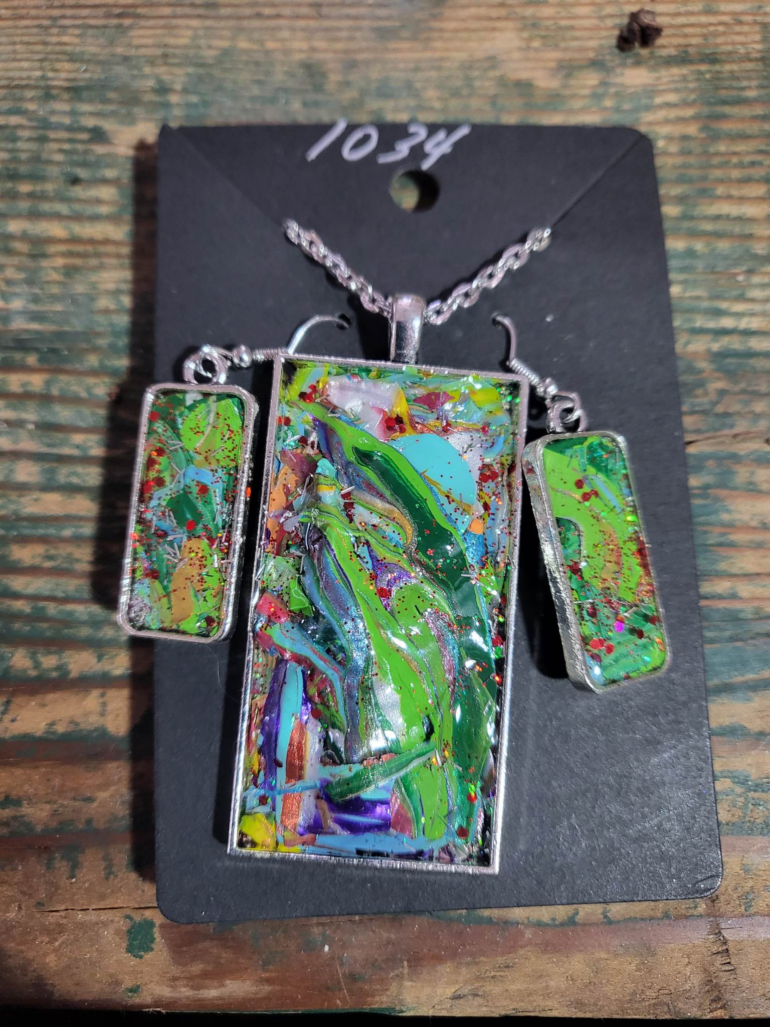 PostPalette™ Pendant & Earring Set - #1034