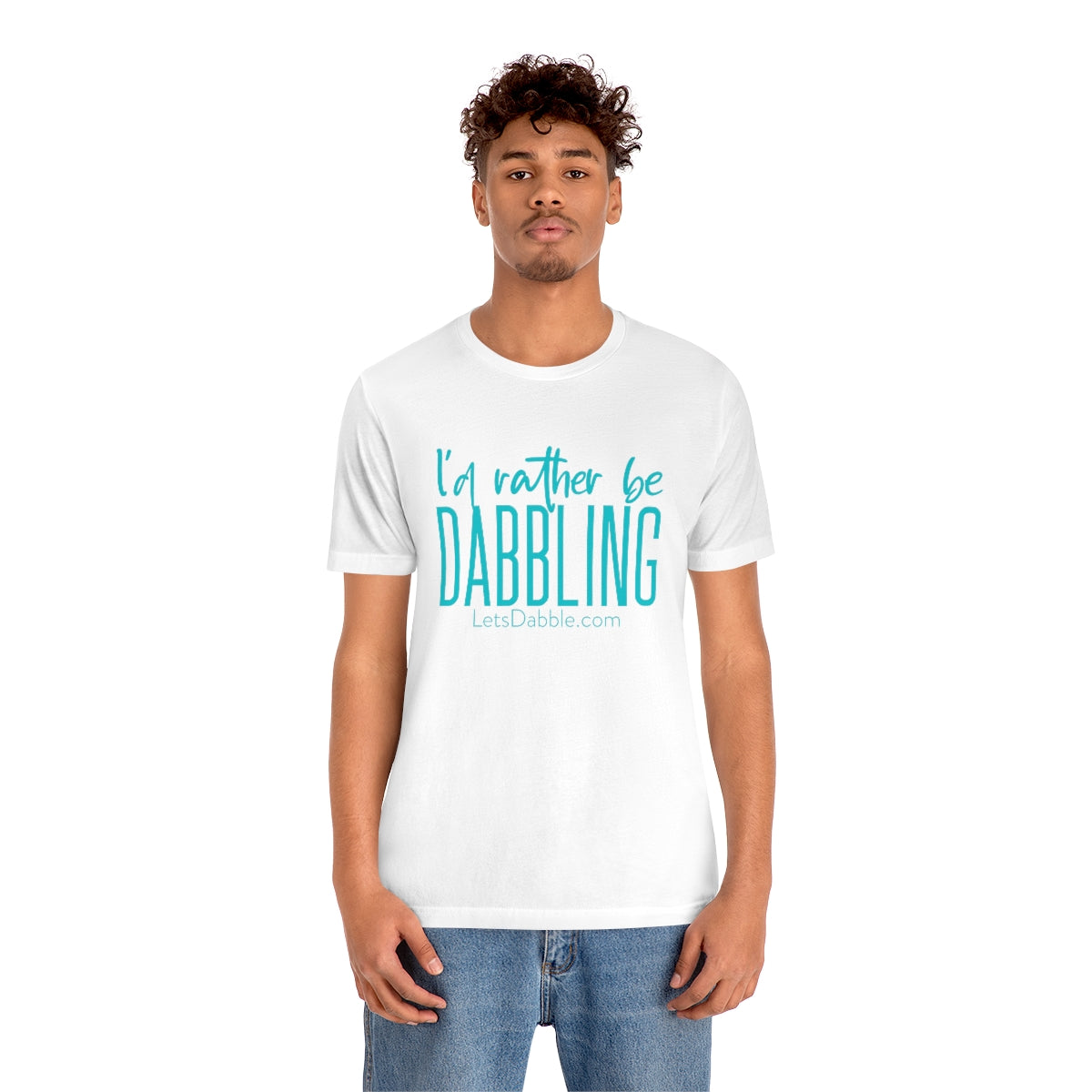 Teal I'd Rather Be Dabbling Short Sleeve Tee