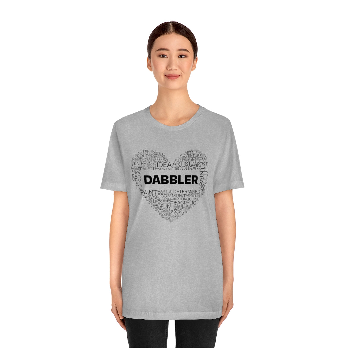 Dabbler Heart Word Art Short Sleeve Tee