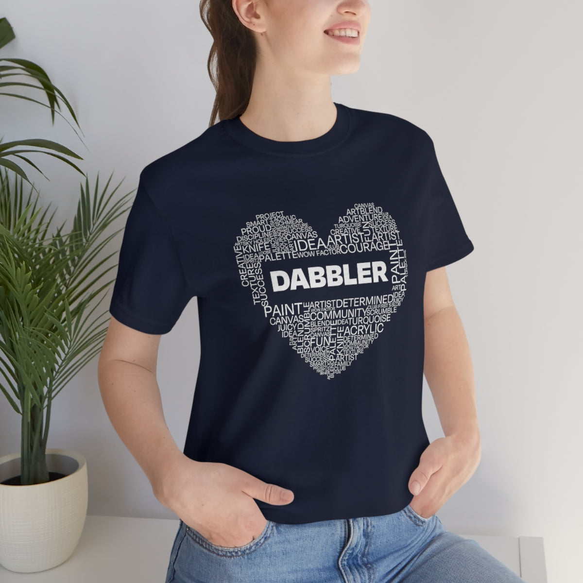 Dabbler Heart Word Art Short Sleeve Tee