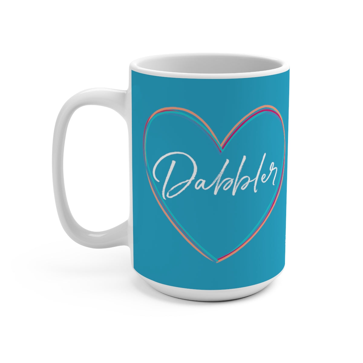 Colorful Dabbler Heart Mug
