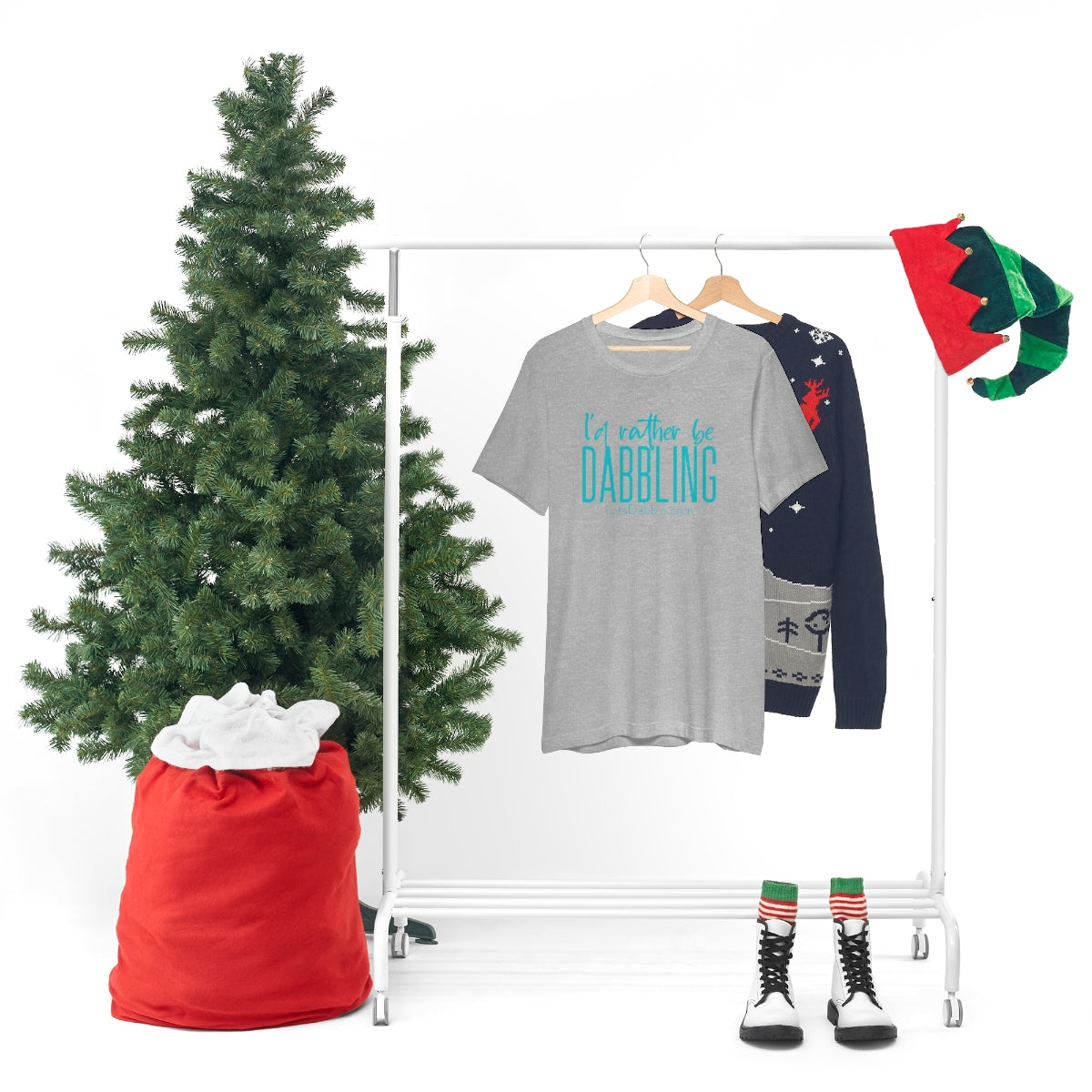 Teal I'd Rather Be Dabbling Short Sleeve Tee