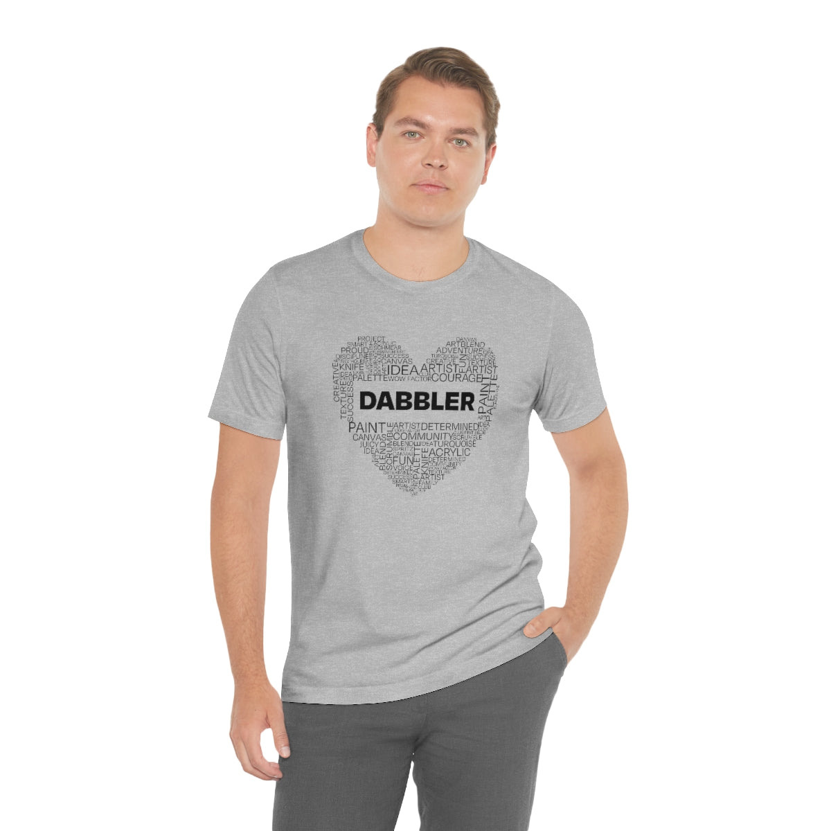 Dabbler Heart Word Art Short Sleeve Tee