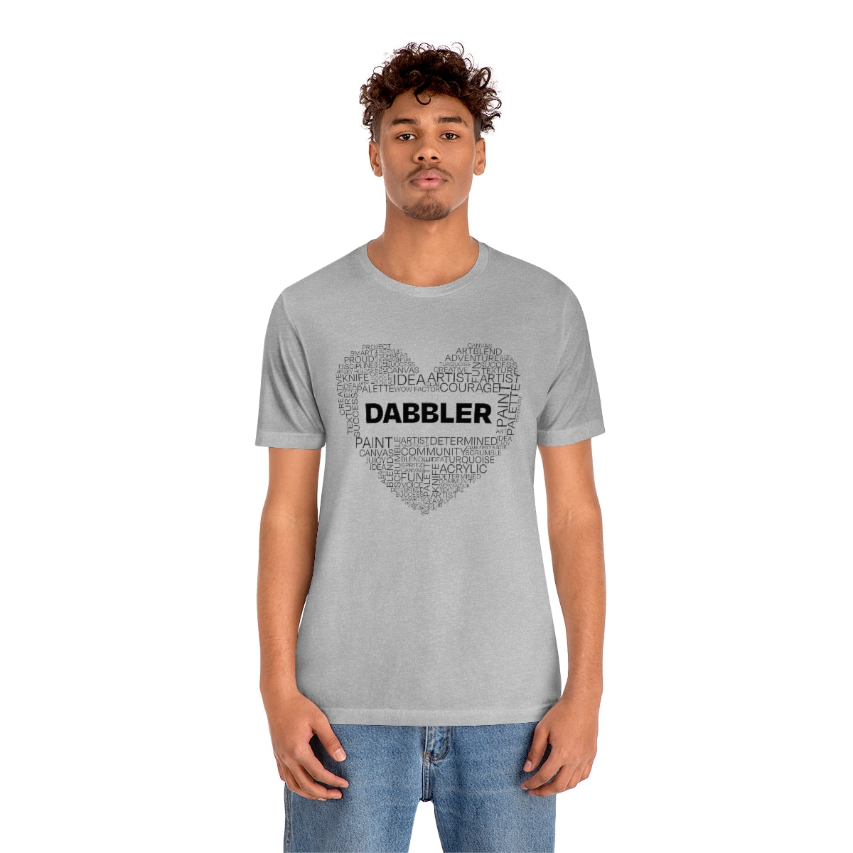 Dabbler Heart Word Art Short Sleeve Tee