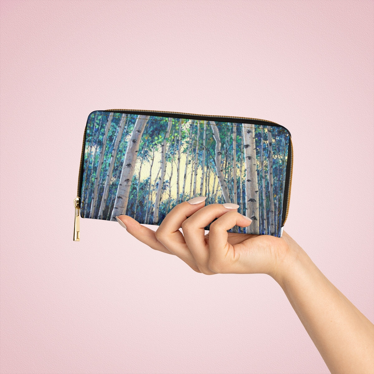 Spring Aspens Zipper Wallet