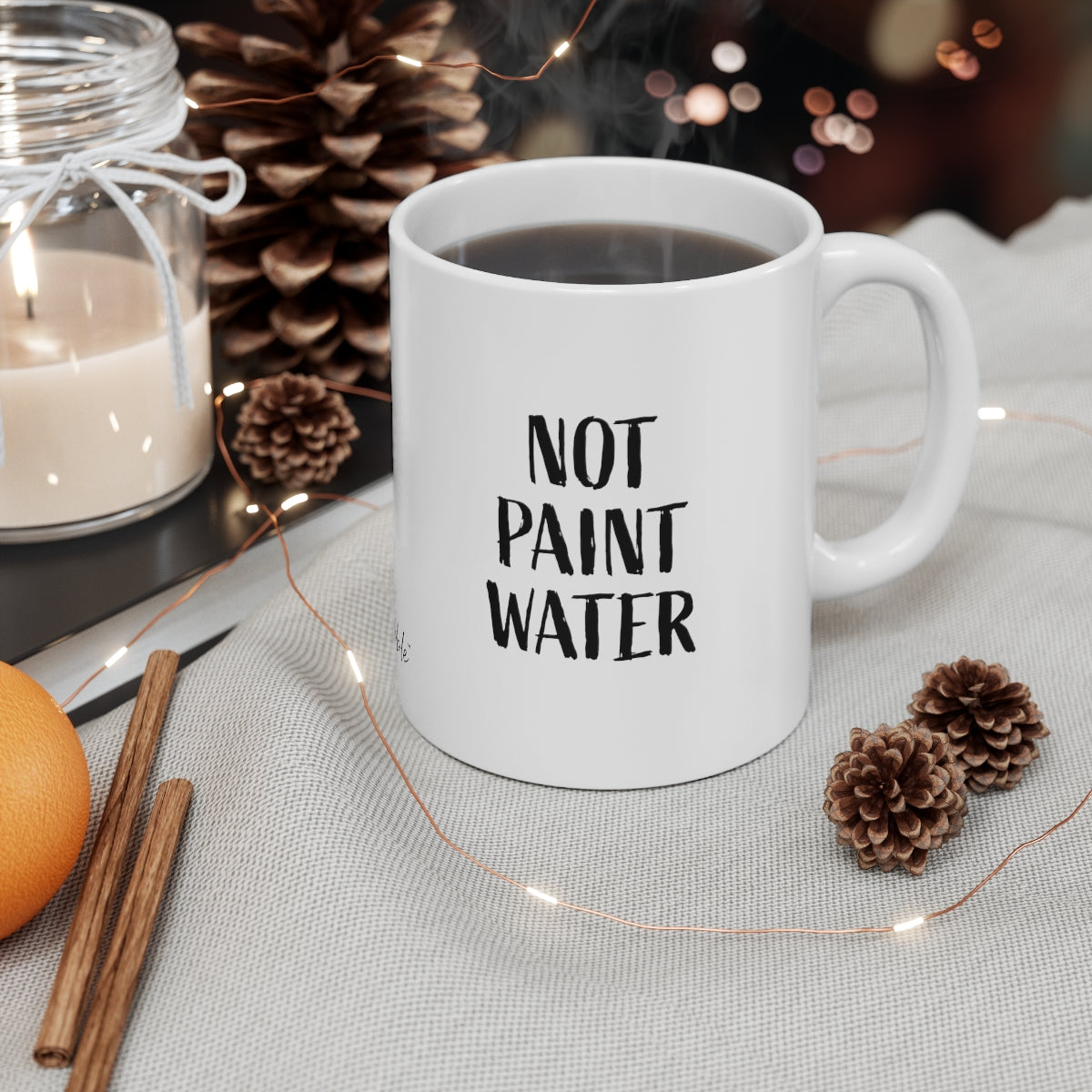 Not Paint Water Ceramic Mug 11oz