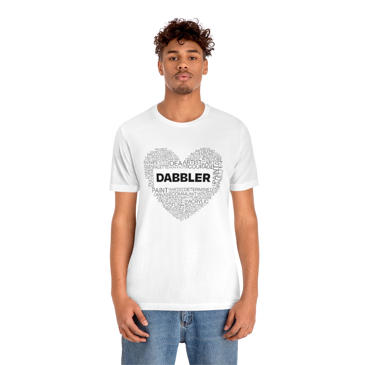 Dabbler Heart Word Art Short Sleeve Tee