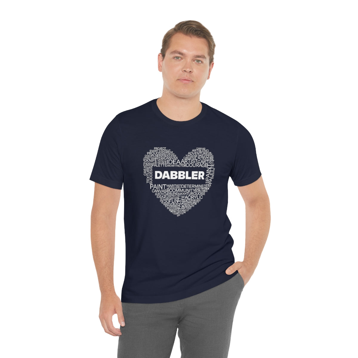 Dabbler Heart Word Art Short Sleeve Tee