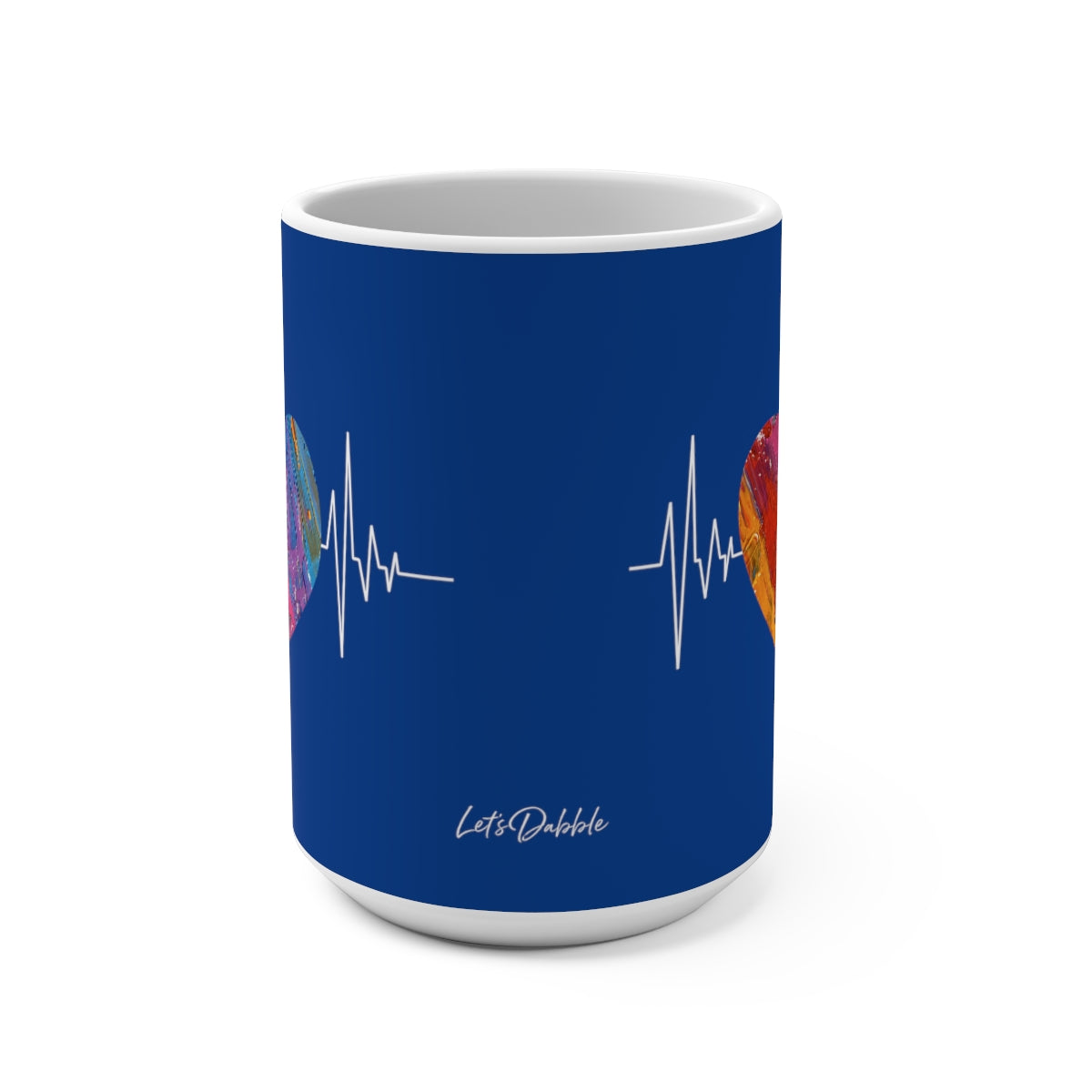 Navy Heart Mug