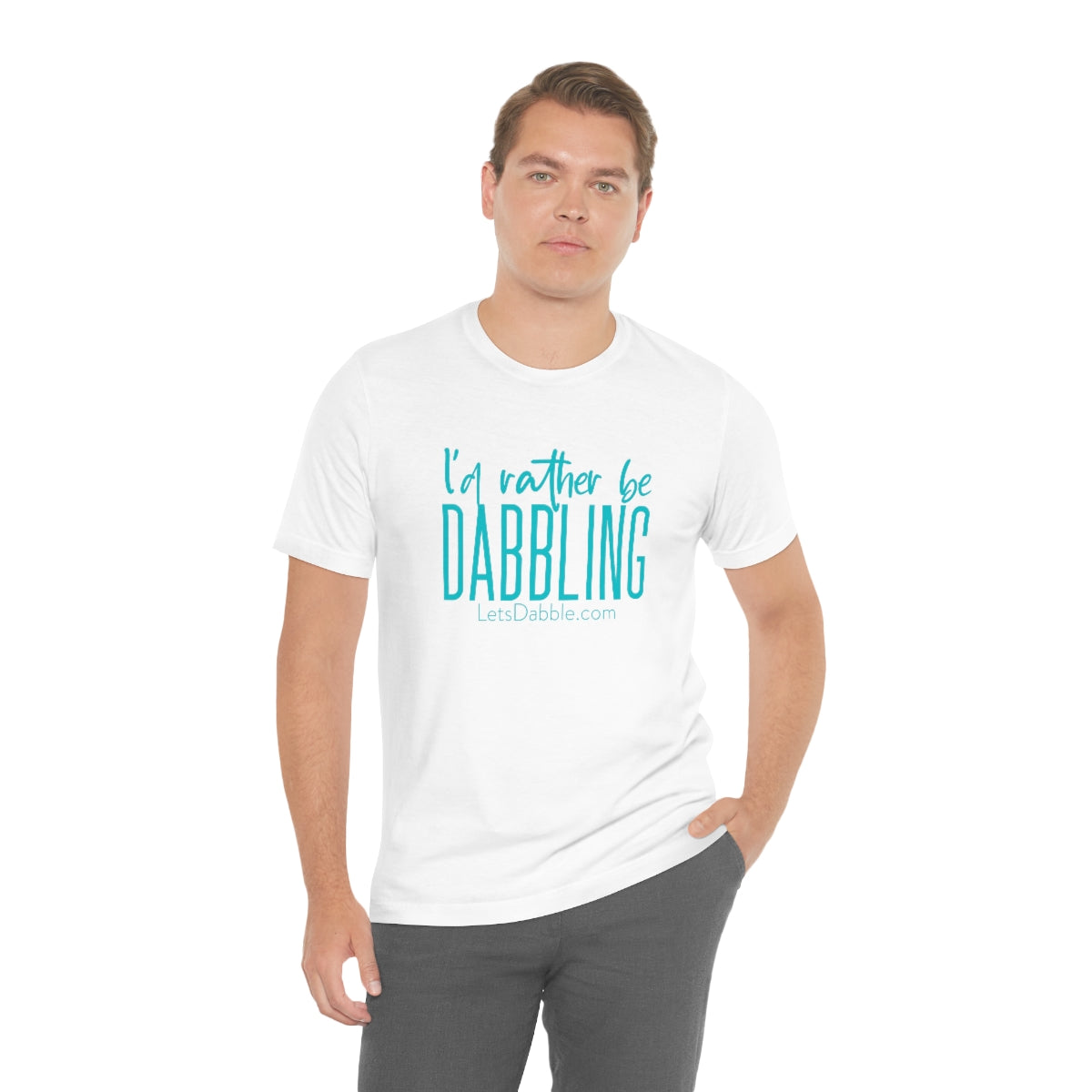 Teal I'd Rather Be Dabbling Short Sleeve Tee