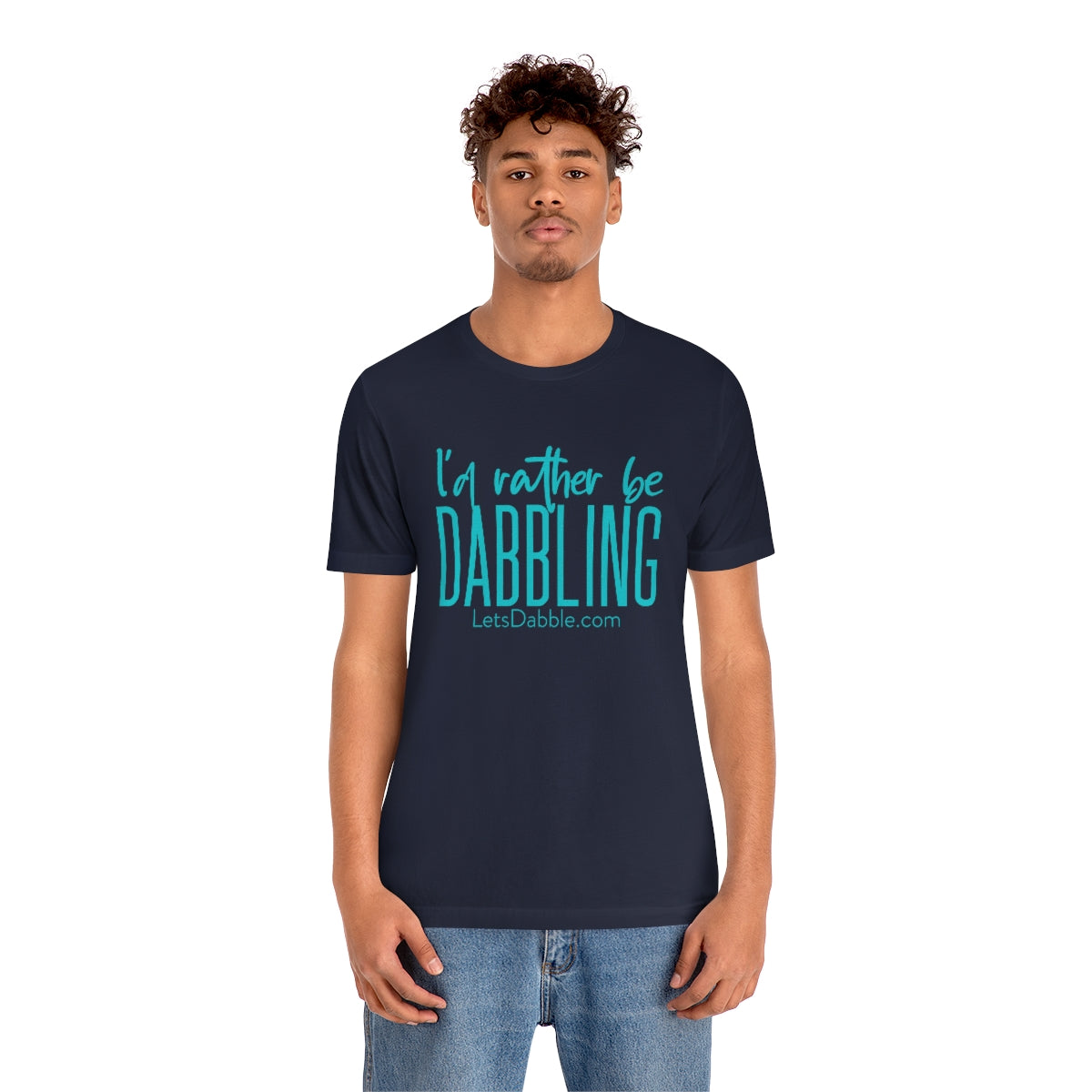 Teal I'd Rather Be Dabbling Short Sleeve Tee