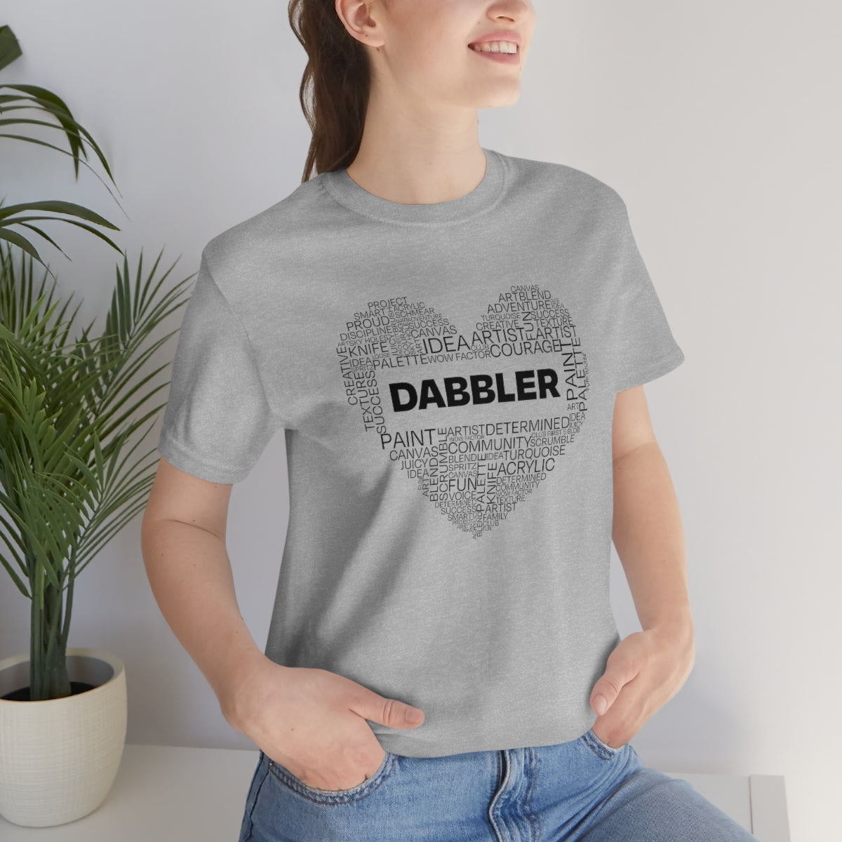 Dabbler Heart Word Art Short Sleeve Tee