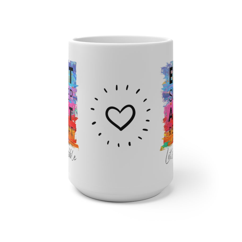 Mug 15 oz, Color Changing - Eat, Sleep, ART, Repeat