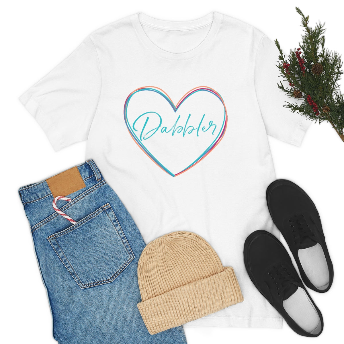 Colorful Dabbler Heart Short Sleeve Tee