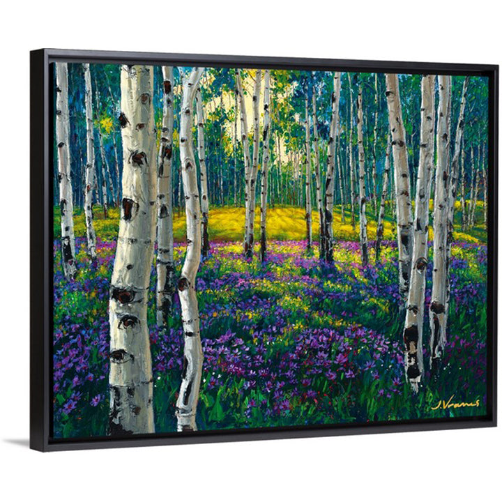 Meadow of Amethyst, 11x14 with Black Frame - FREE Shipping