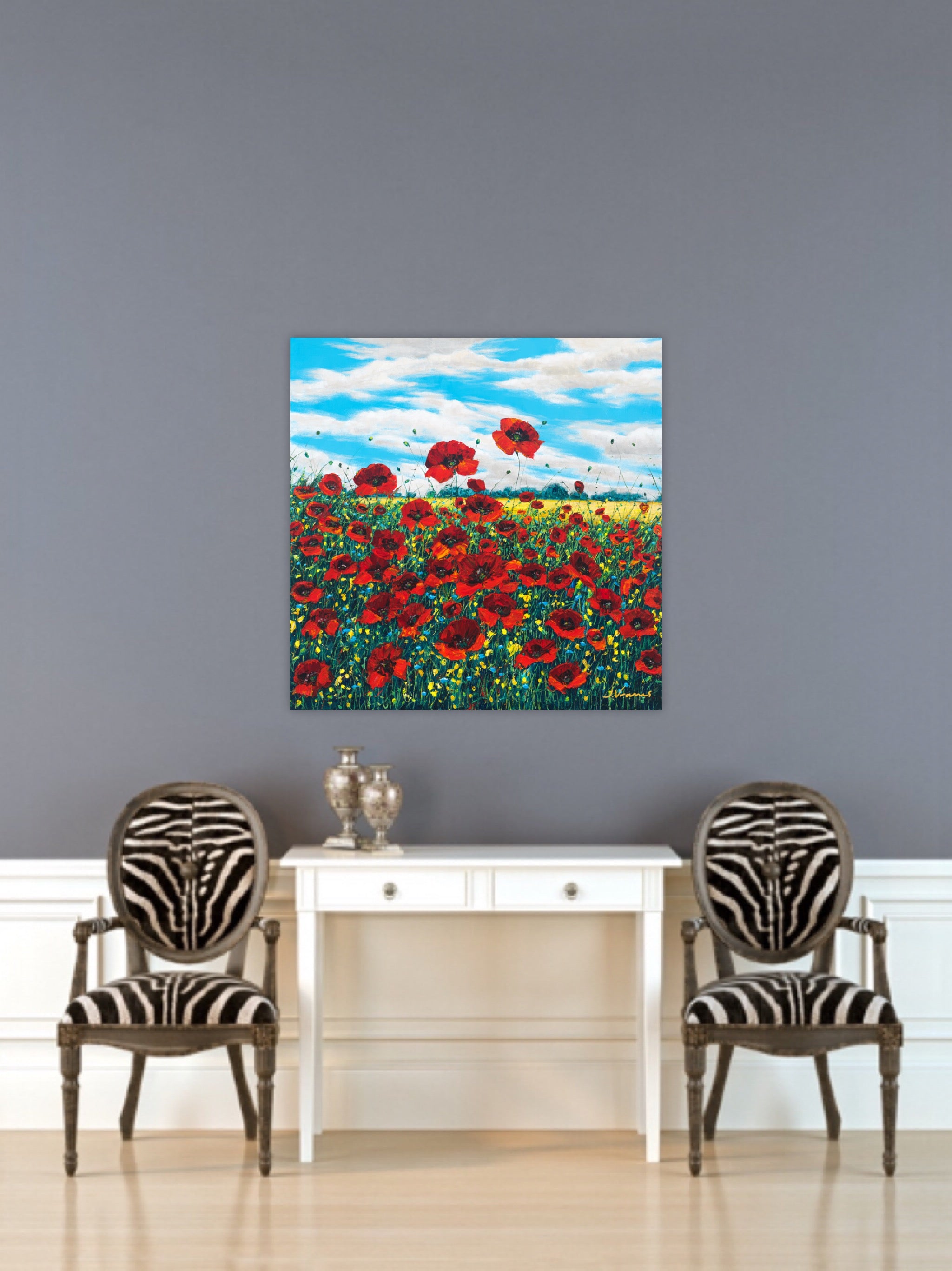 Poppy Brilliance - Limited Edition Fine Art Giclée by Jennifer Vranes