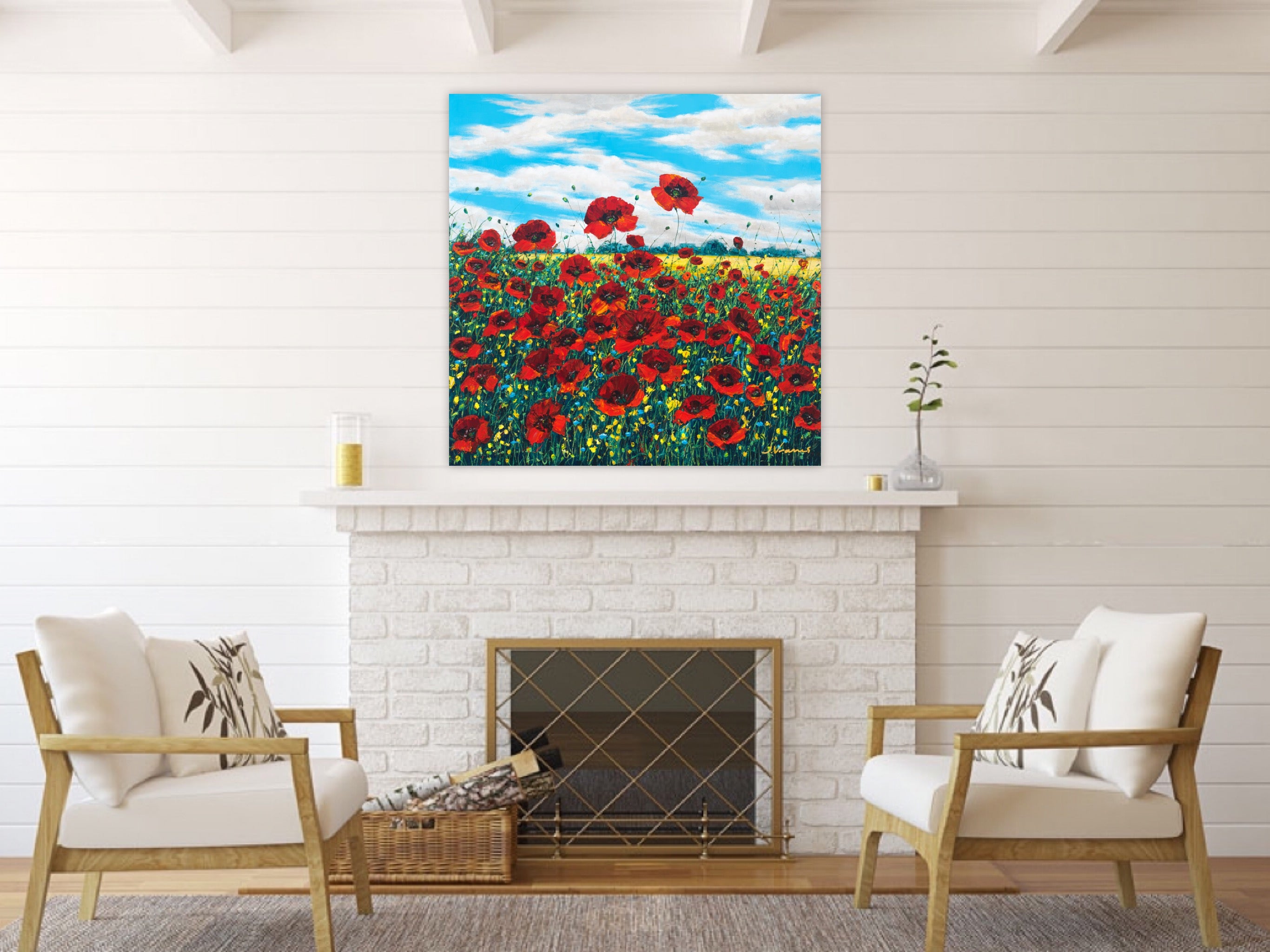 Poppy Brilliance - Limited Edition Fine Art Giclée by Jennifer Vranes