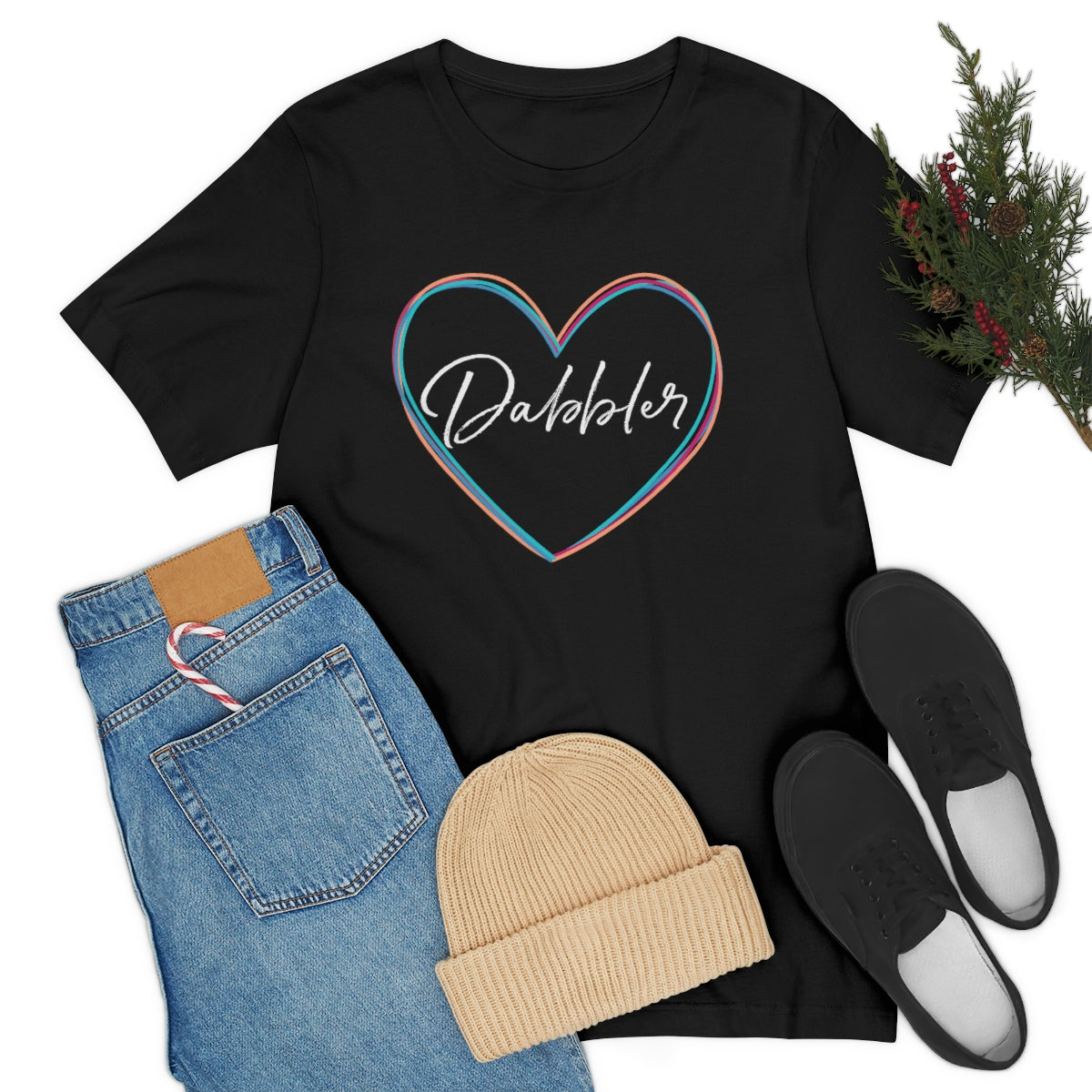 Colorful Dabbler Heart Short Sleeve Tee