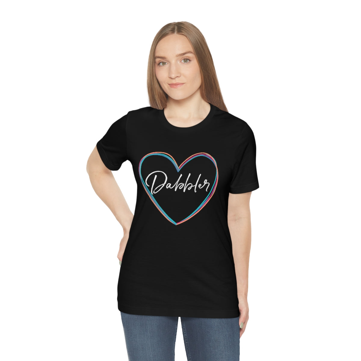 Colorful Dabbler Heart Short Sleeve Tee