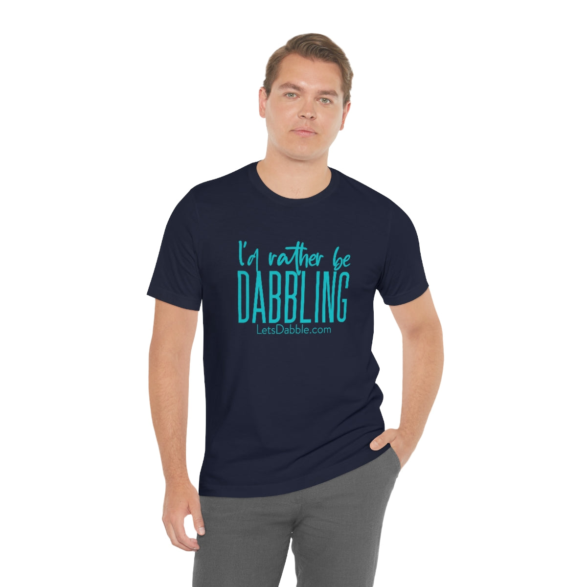 Teal I'd Rather Be Dabbling Short Sleeve Tee