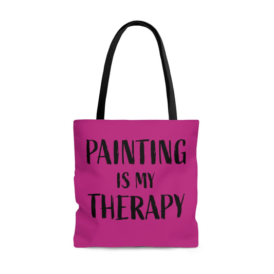 Tote Bag -- Pink Painting is my Therapy